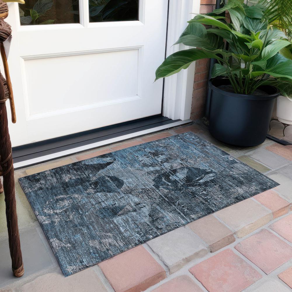 Chantille ACN555 Blue 1'8" x 2'6" Rug. Picture 7
