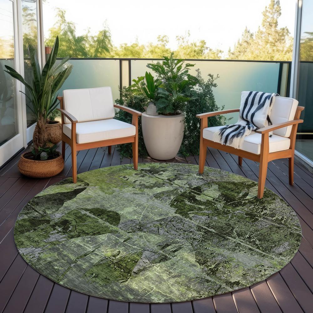 Chantille ACN555 Green 8' x 8' Rug. Picture 7
