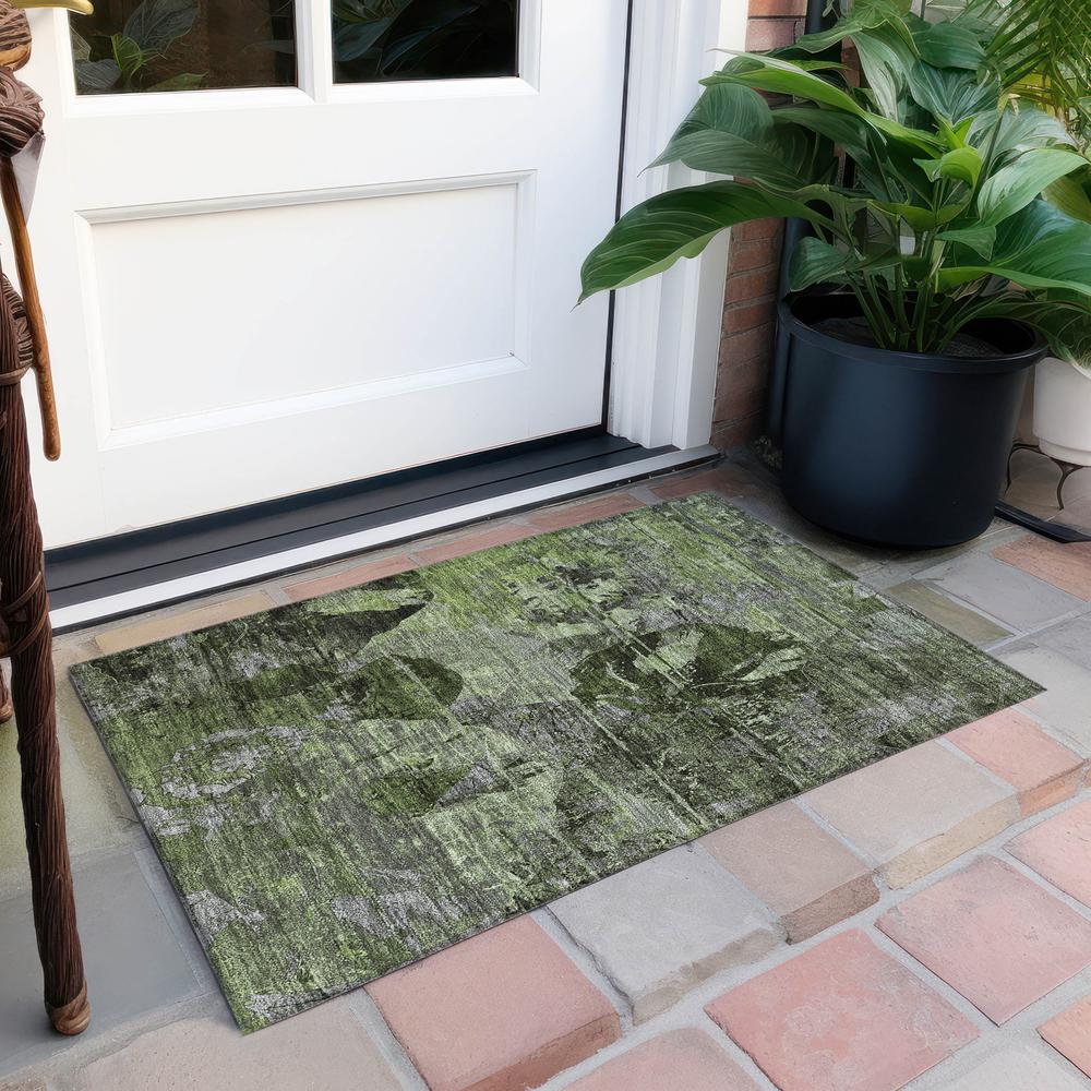 Chantille ACN555 Green 1'8" x 2'6" Rug. Picture 7