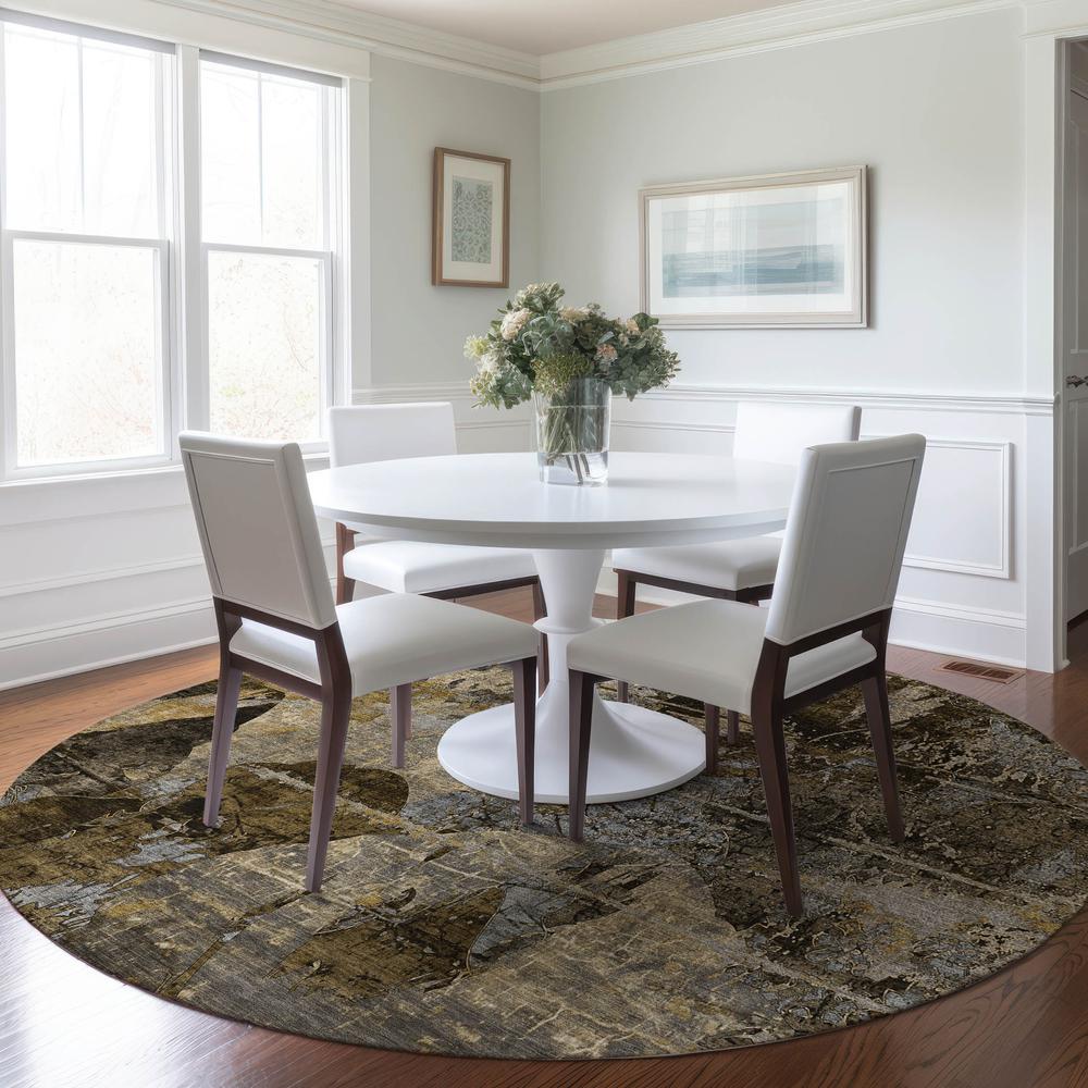 Chantille ACN555 Brown 8' x 8' Rug. Picture 6