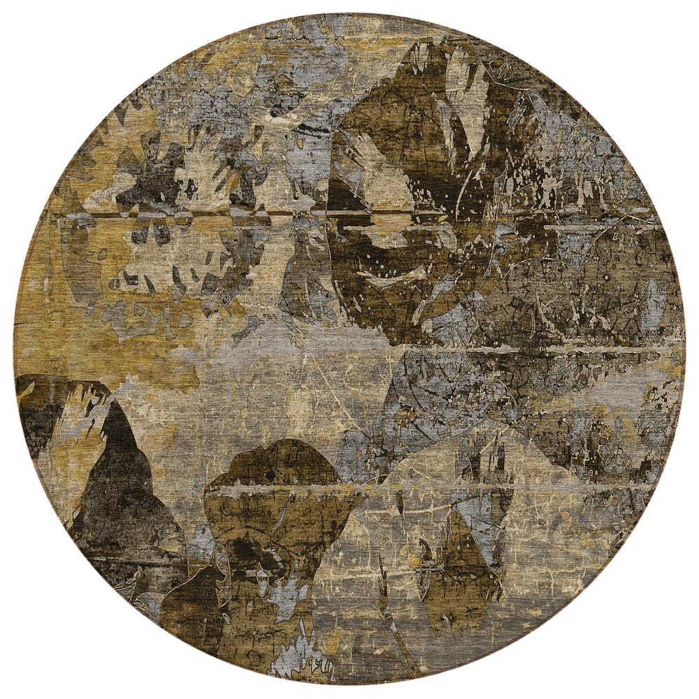 Chantille ACN555 Brown 8' x 8' Rug. Picture 1