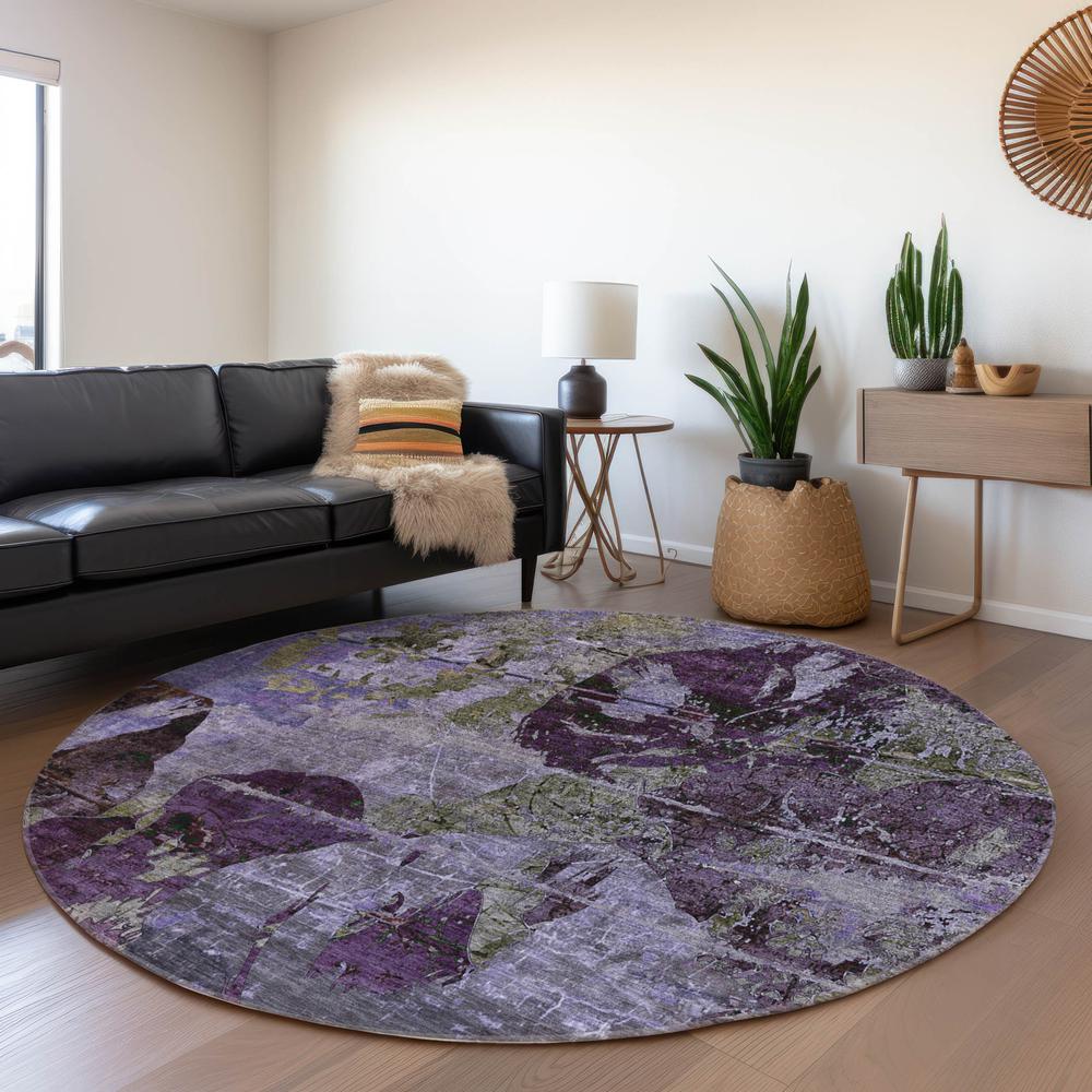 Chantille ACN555 Purple 8' x 8' Rug. Picture 6