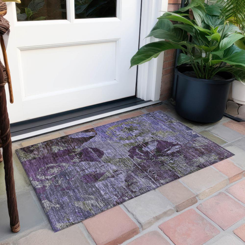 Chantille ACN555 Purple 1'8" x 2'6" Rug. Picture 7