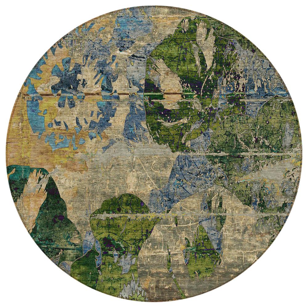 Chantille ACN555 Brown 8' x 8' Rug. Picture 1