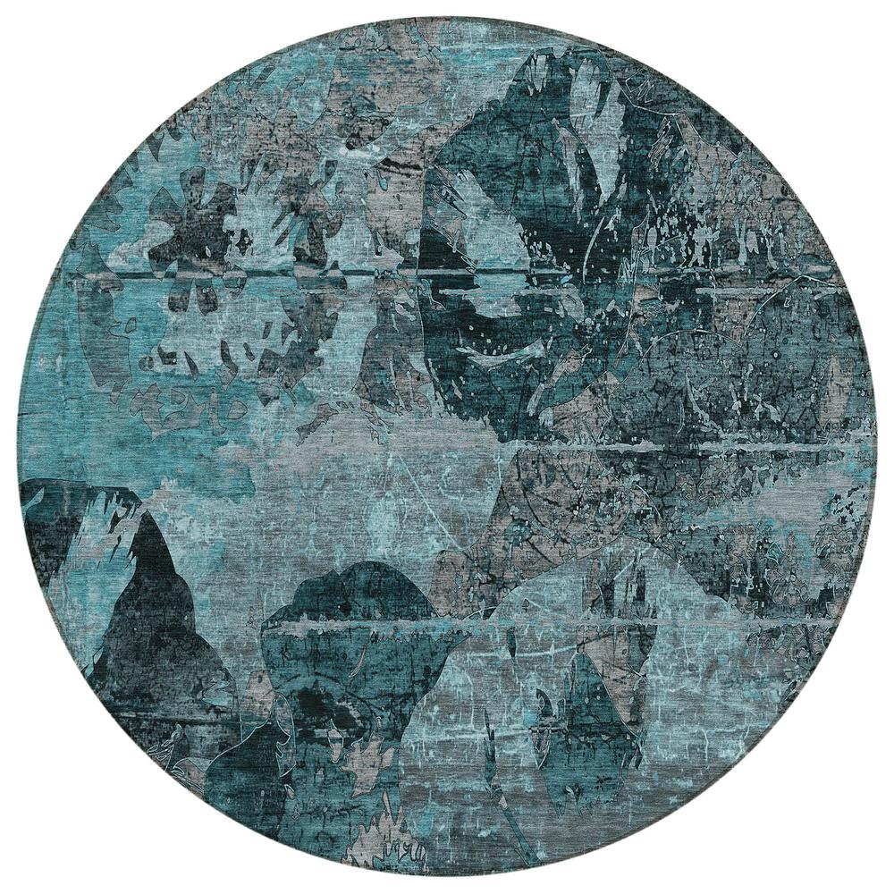 Chantille ACN555 Teal 8' x 8' Rug. Picture 1