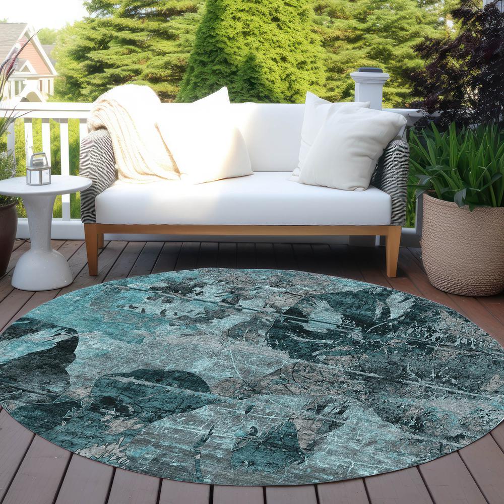 Chantille ACN555 Teal 8' x 8' Rug. Picture 7