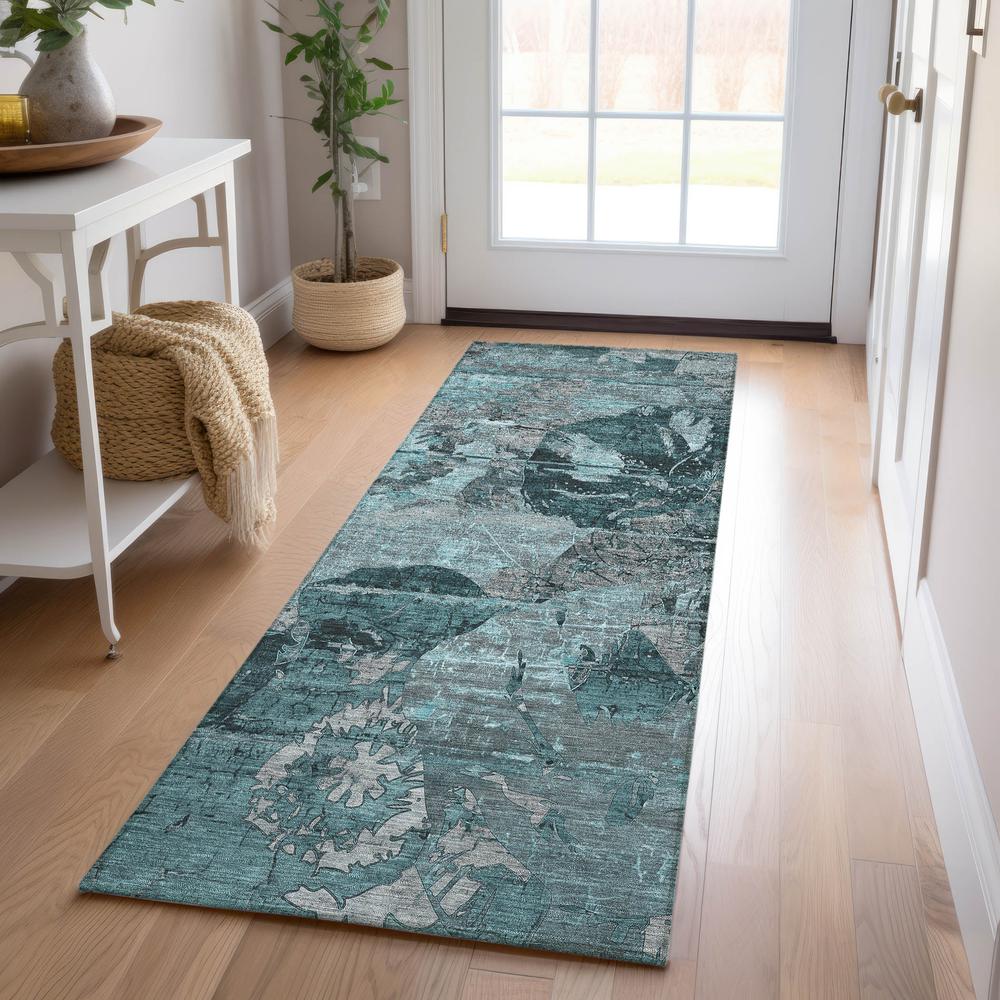 Chantille ACN555 Teal 2'3" x 7'6" Rug. Picture 6