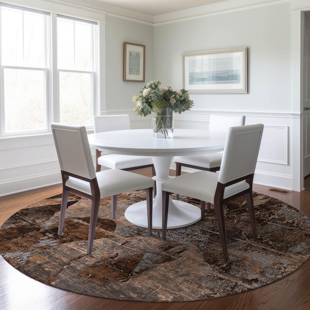 Chantille ACN555 Orange 8' x 8' Rug. Picture 6