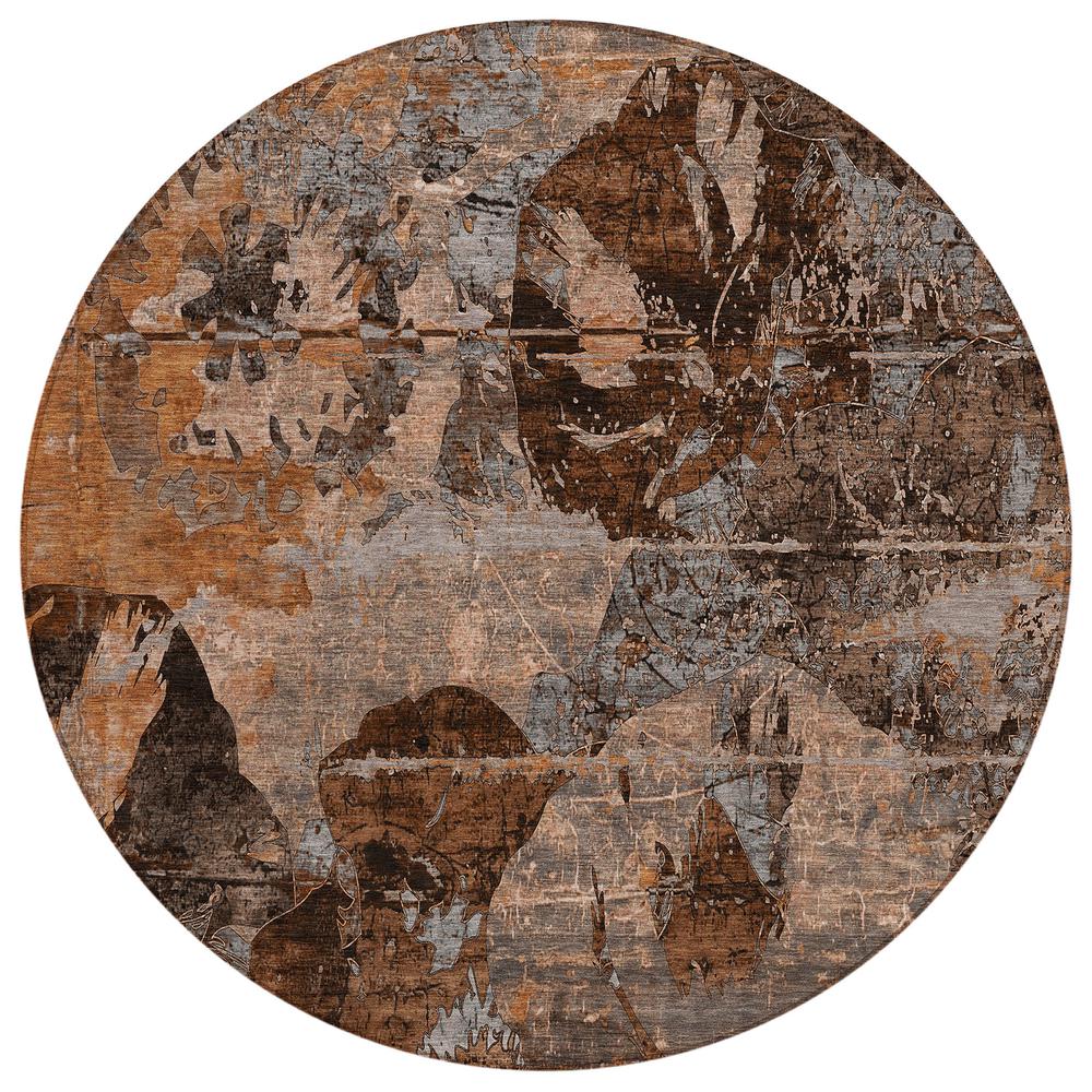 Chantille ACN555 Orange 8' x 8' Rug. Picture 1