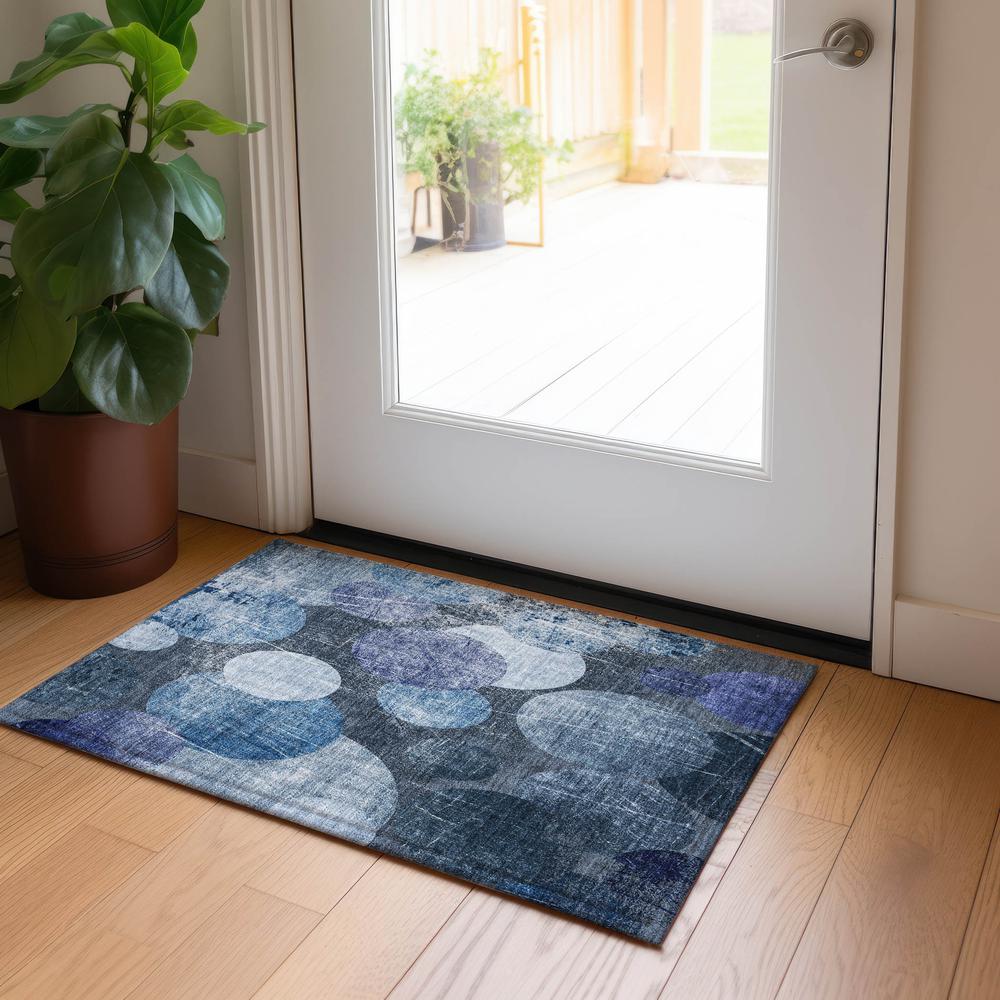 Chantille ACN556 Blue 1'8" x 2'6" Rug. Picture 6