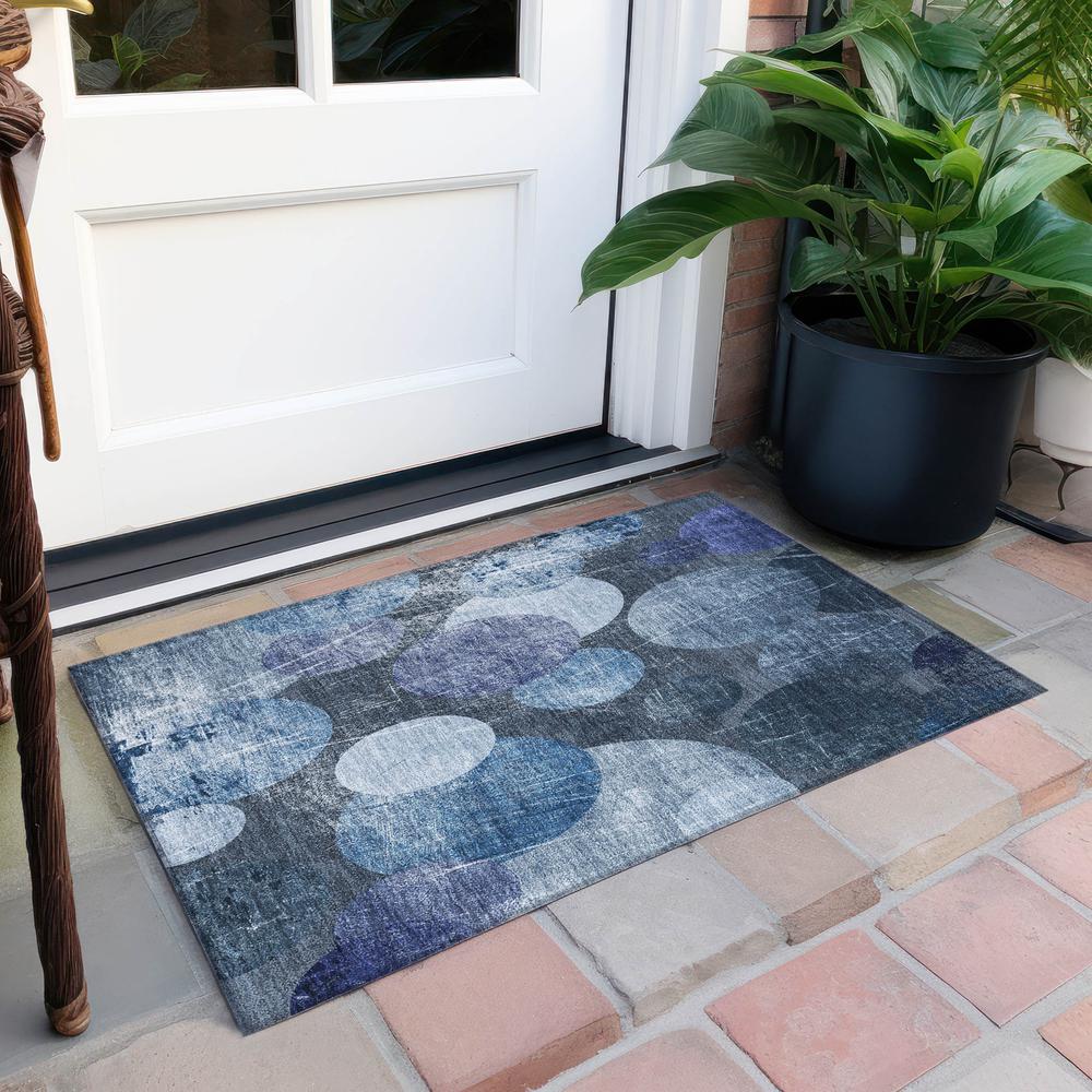 Chantille ACN556 Blue 1'8" x 2'6" Rug. Picture 7
