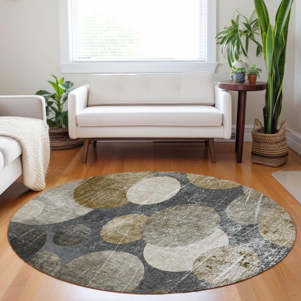 Chantille ACN556 Brown 8' x 8' Rug. Picture 7