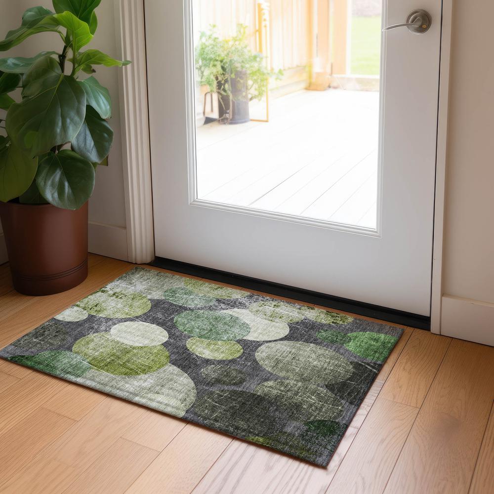 Chantille ACN556 Green 1'8" x 2'6" Rug. Picture 7