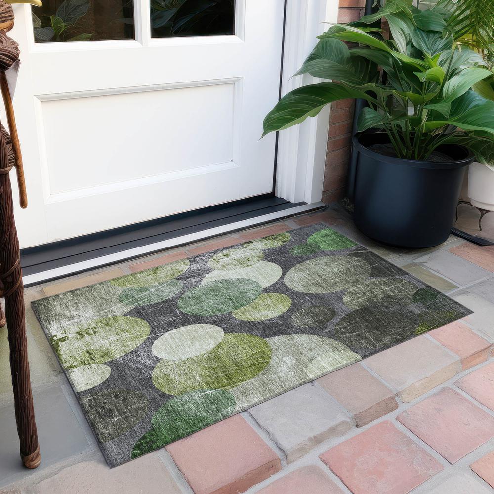 Chantille ACN556 Green 1'8" x 2'6" Rug. Picture 8
