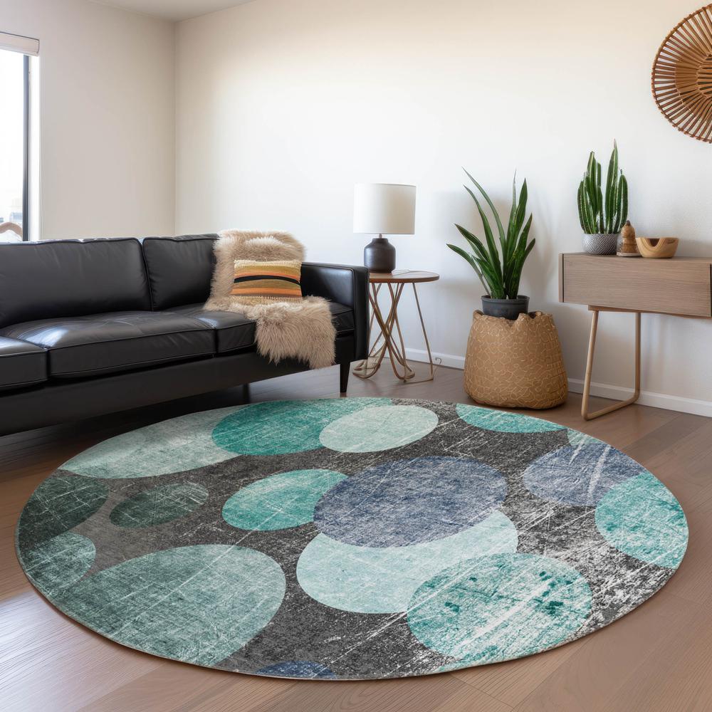 Chantille ACN556 Teal 8' x 8' Rug. Picture 6