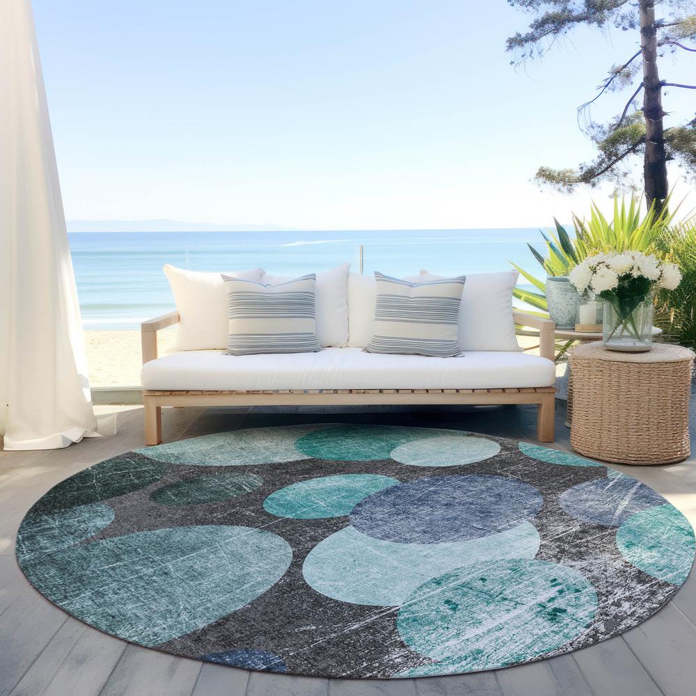 Chantille ACN556 Teal 8' x 8' Rug. Picture 7