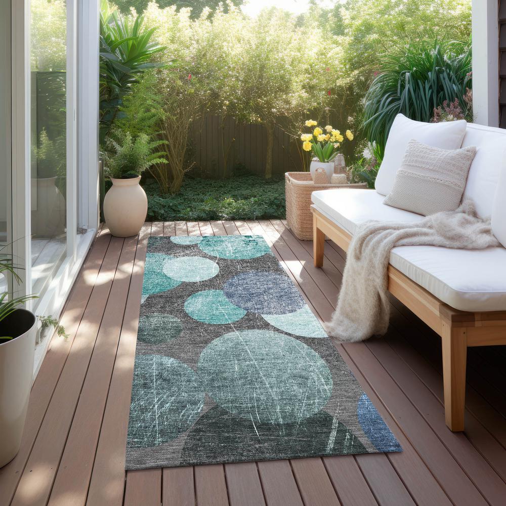Chantille ACN556 Teal 2'3" x 7'6" Rug. Picture 8