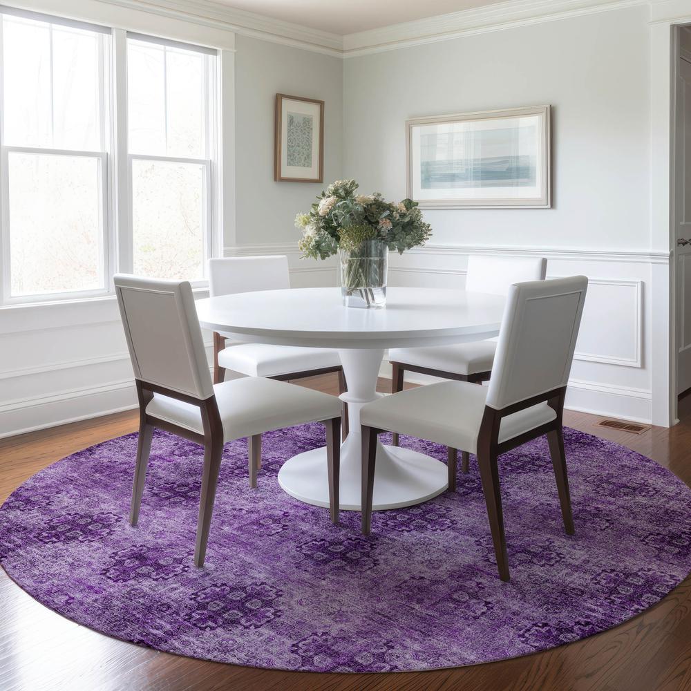 Chantille ACN557 Purple 8' x 8' Rug. Picture 6