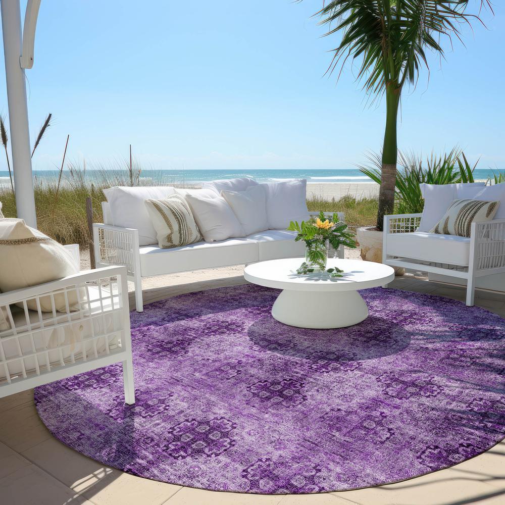 Chantille ACN557 Purple 8' x 8' Rug. Picture 7