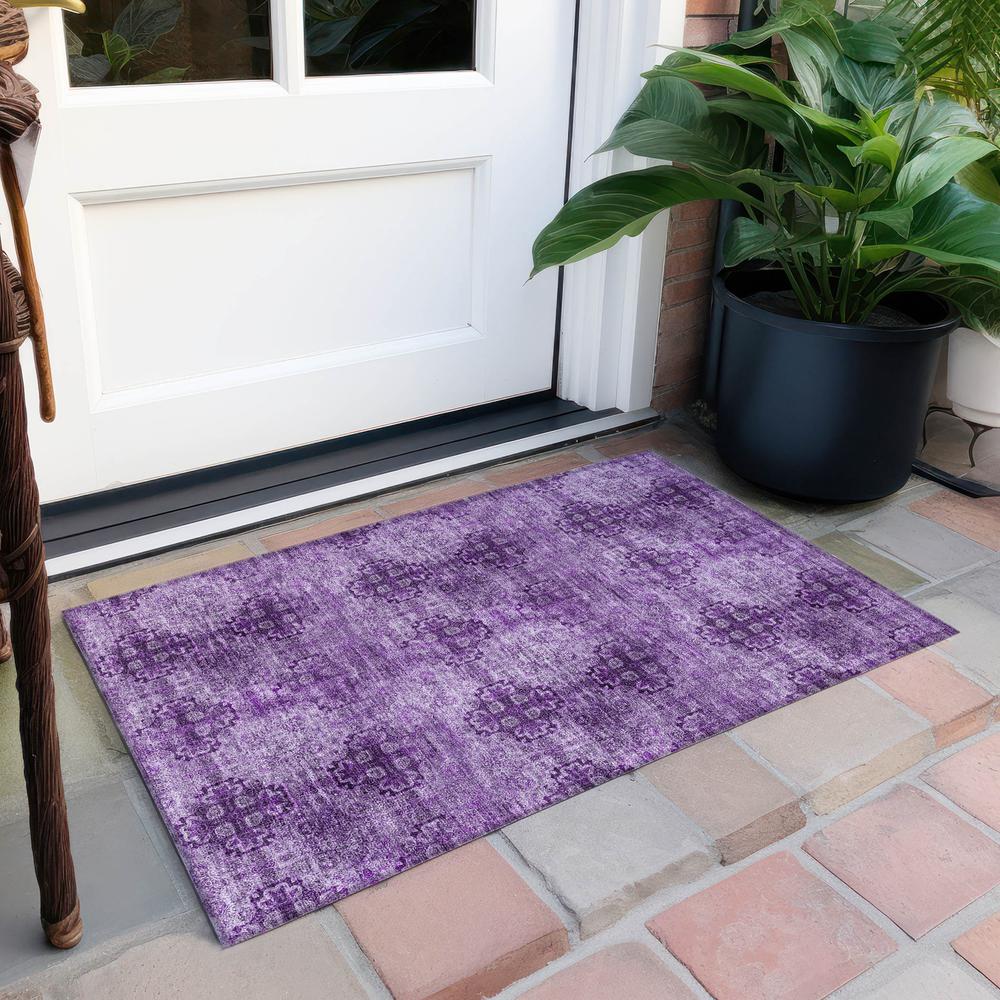 Chantille ACN557 Purple 1'8" x 2'6" Rug. Picture 7