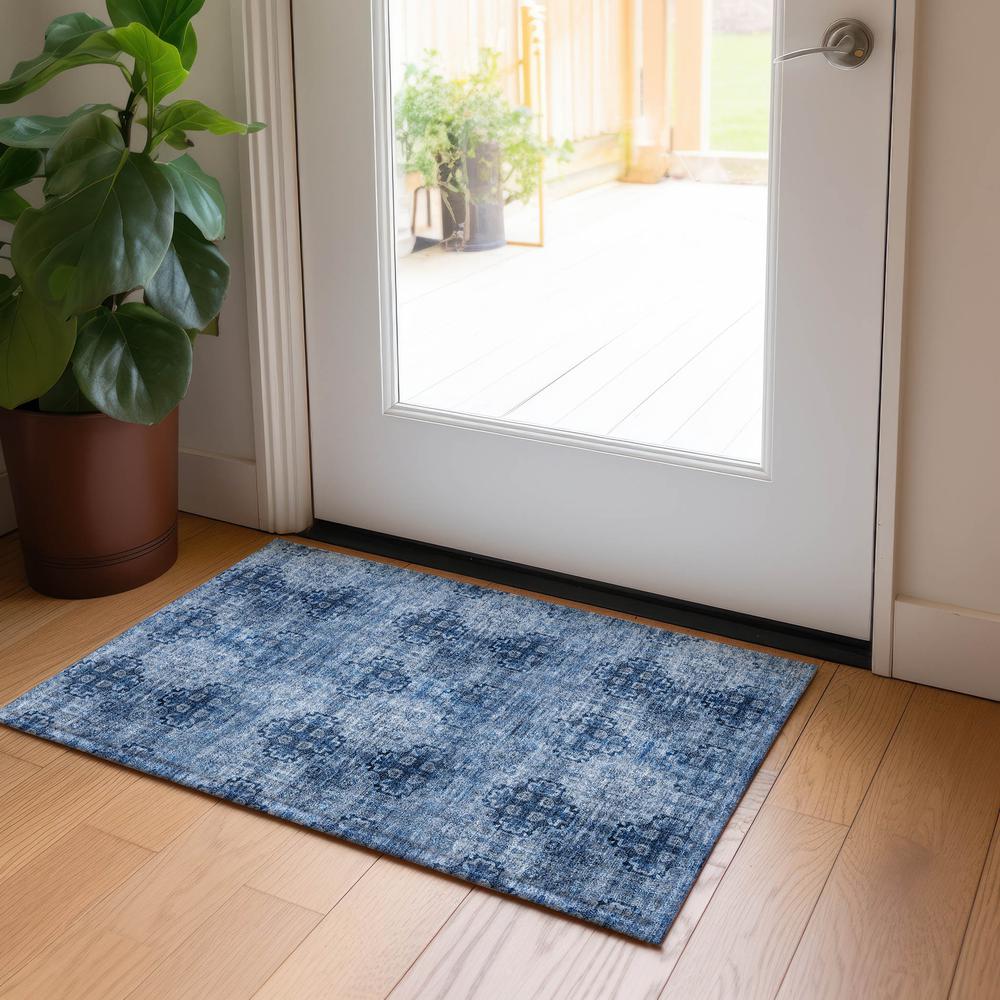 Chantille ACN557 Blue 1'8" x 2'6" Rug. Picture 6