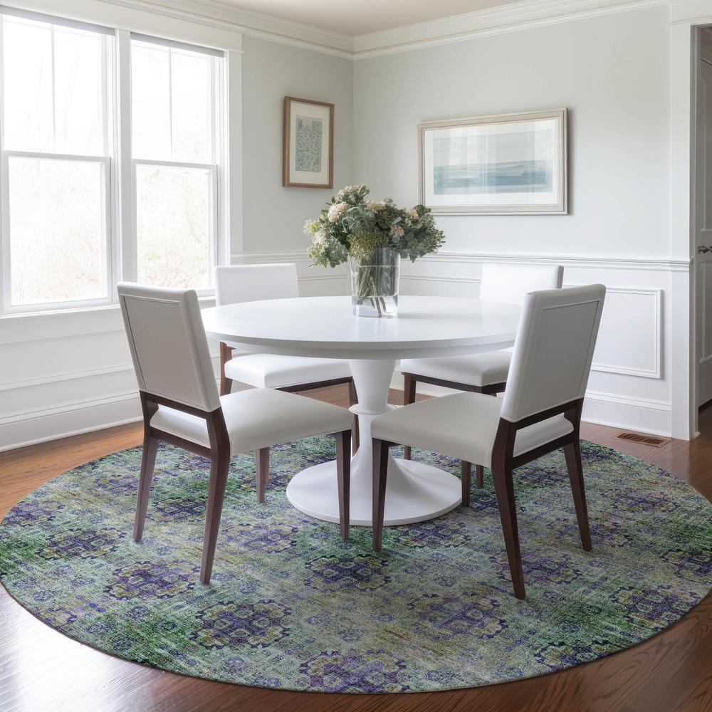 Chantille ACN557 Purple 8' x 8' Rug. Picture 6