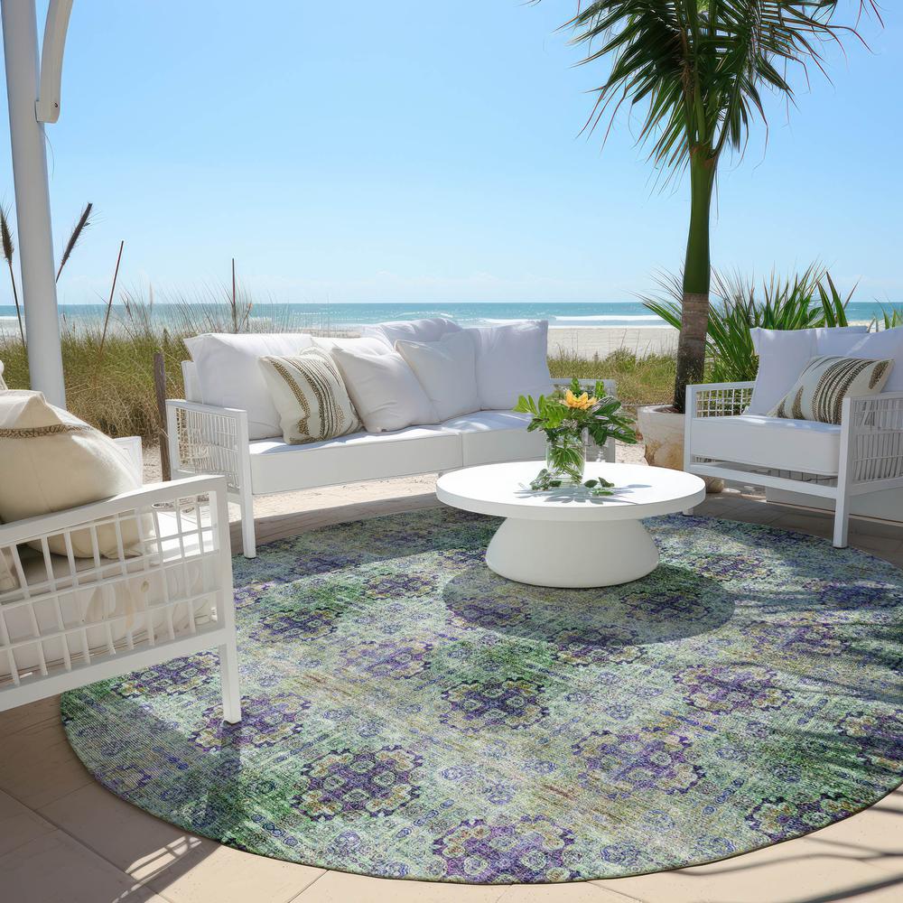 Chantille ACN557 Purple 8' x 8' Rug. Picture 7