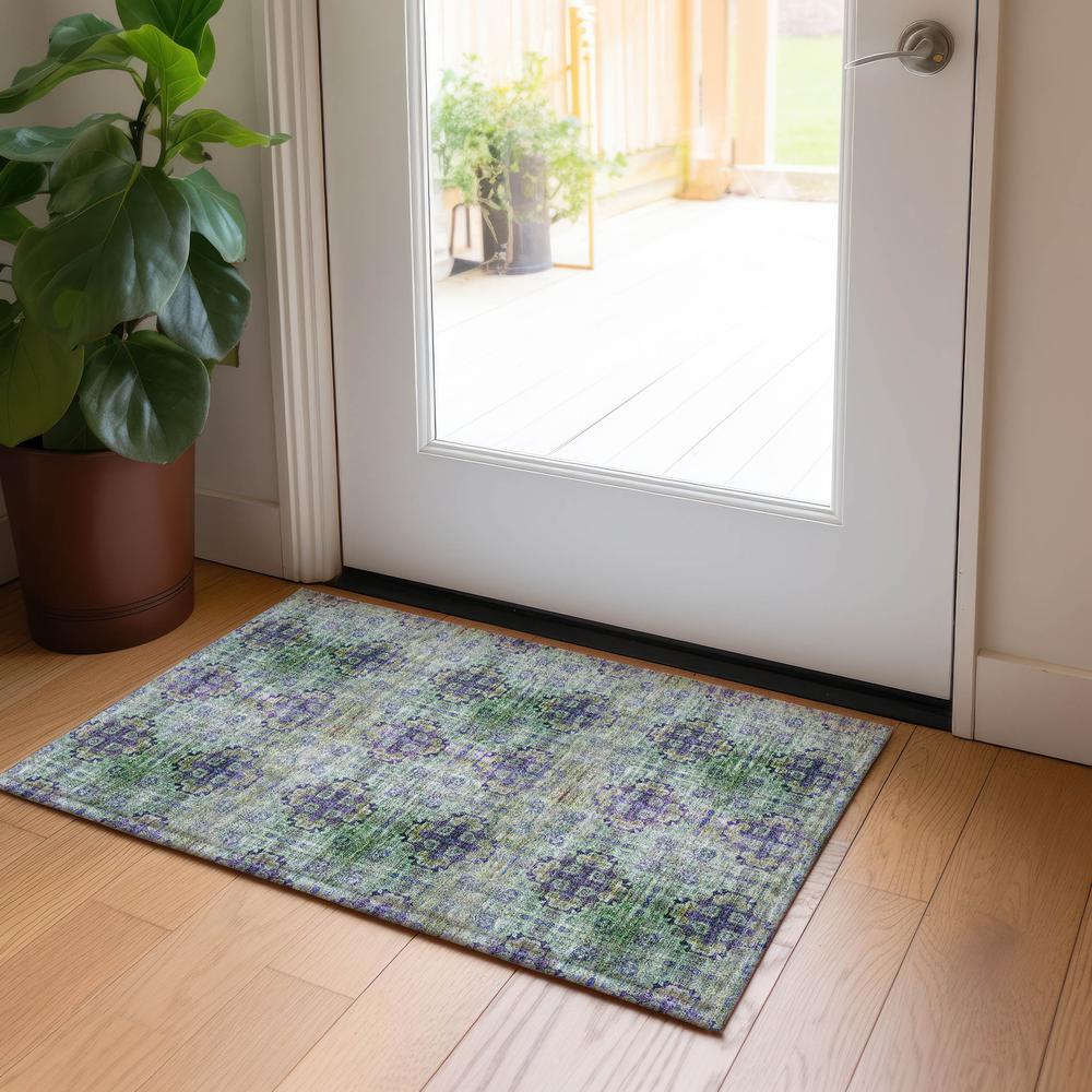 Chantille ACN557 Purple 1'8" x 2'6" Rug. Picture 7