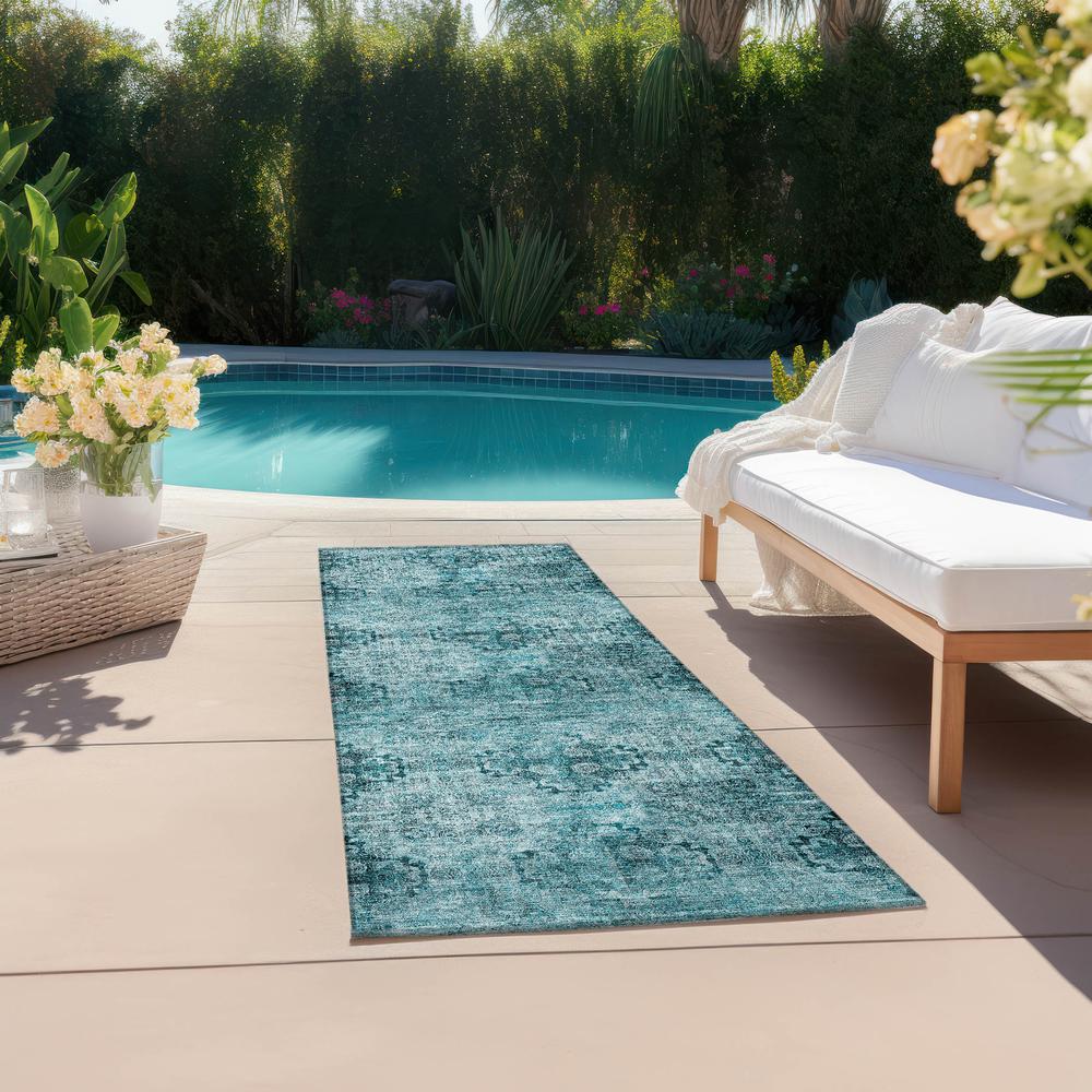 Chantille ACN557 Teal 2'3" x 7'6" Rug. Picture 7