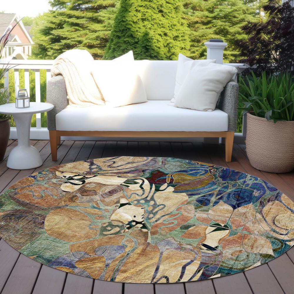 Chantille ACN558 Brown 8' x 8' Rug. Picture 8