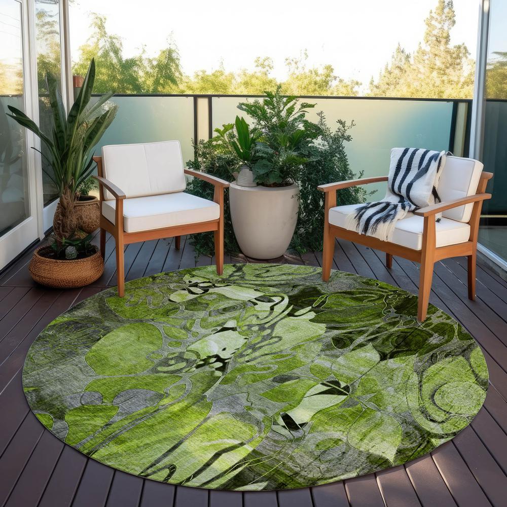 Chantille ACN558 Green 8' x 8' Rug. Picture 7