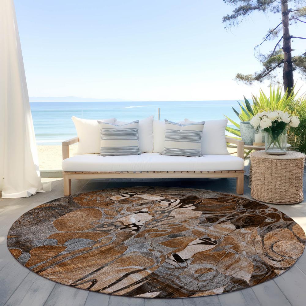 Chantille ACN558 Orange 8' x 8' Rug. Picture 7