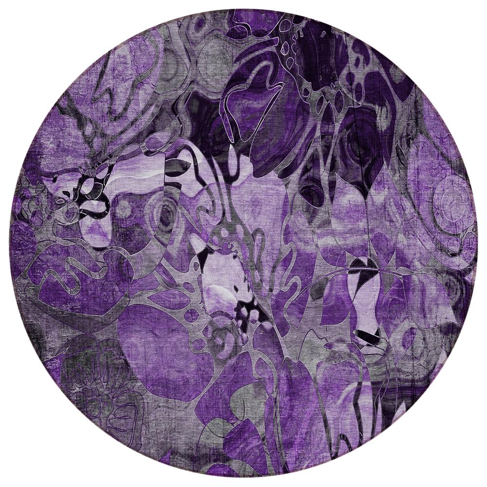 Chantille ACN558 Purple 8' x 8' Rug. Picture 1