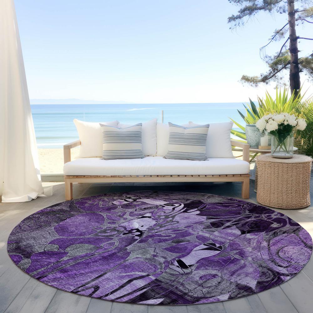 Chantille ACN558 Purple 8' x 8' Rug. Picture 7