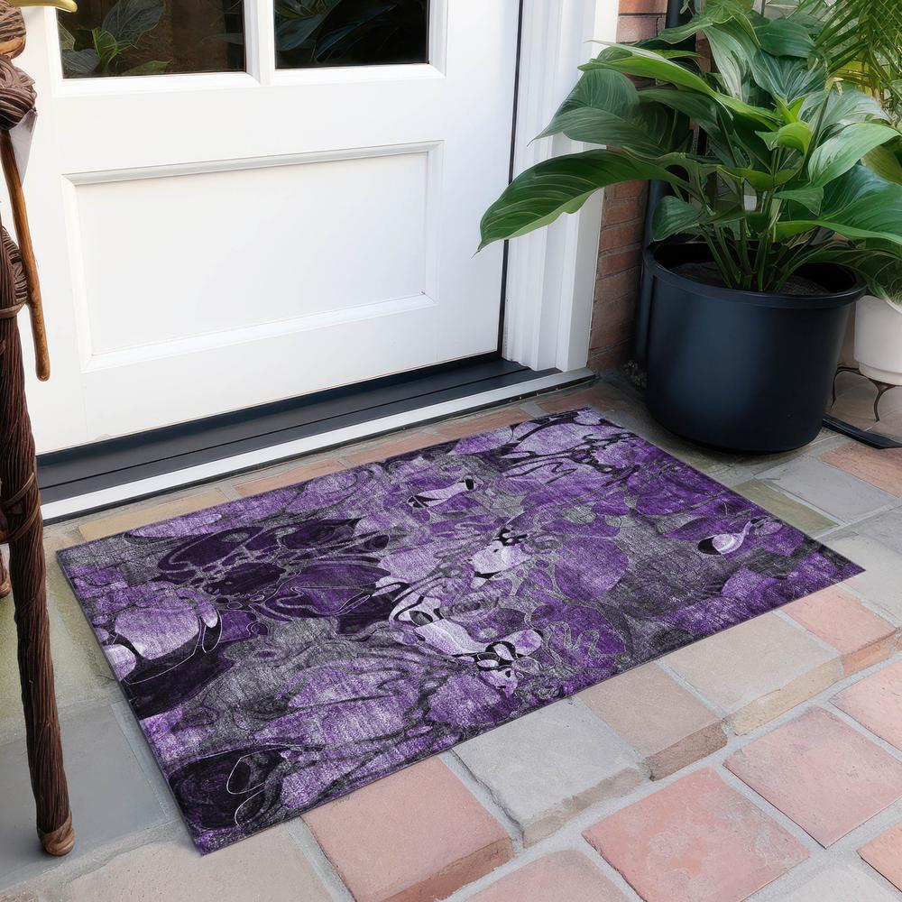 Chantille ACN558 Purple 1'8" x 2'6" Rug. Picture 7