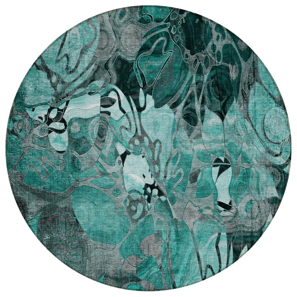Chantille ACN558 Teal 8' x 8' Rug. Picture 1