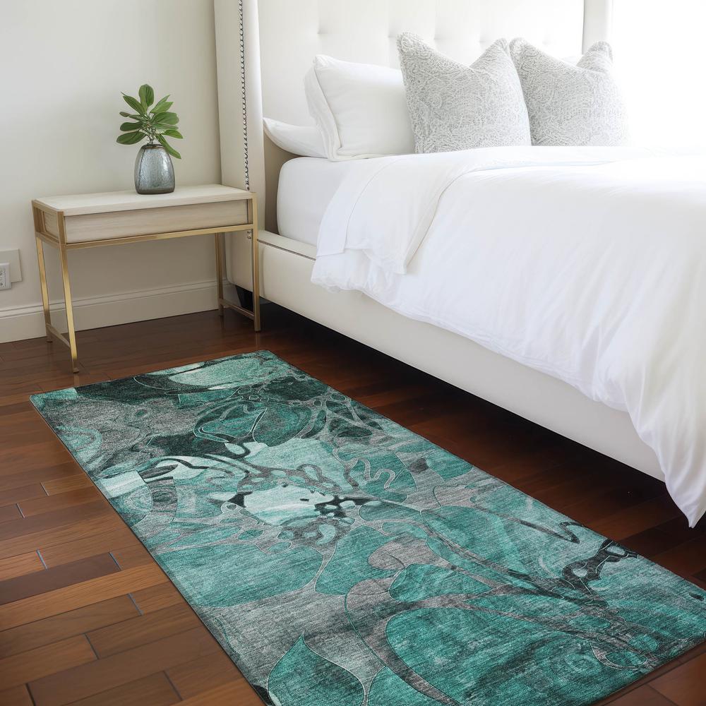 Chantille ACN558 Teal 2'3" x 7'6" Rug. Picture 6