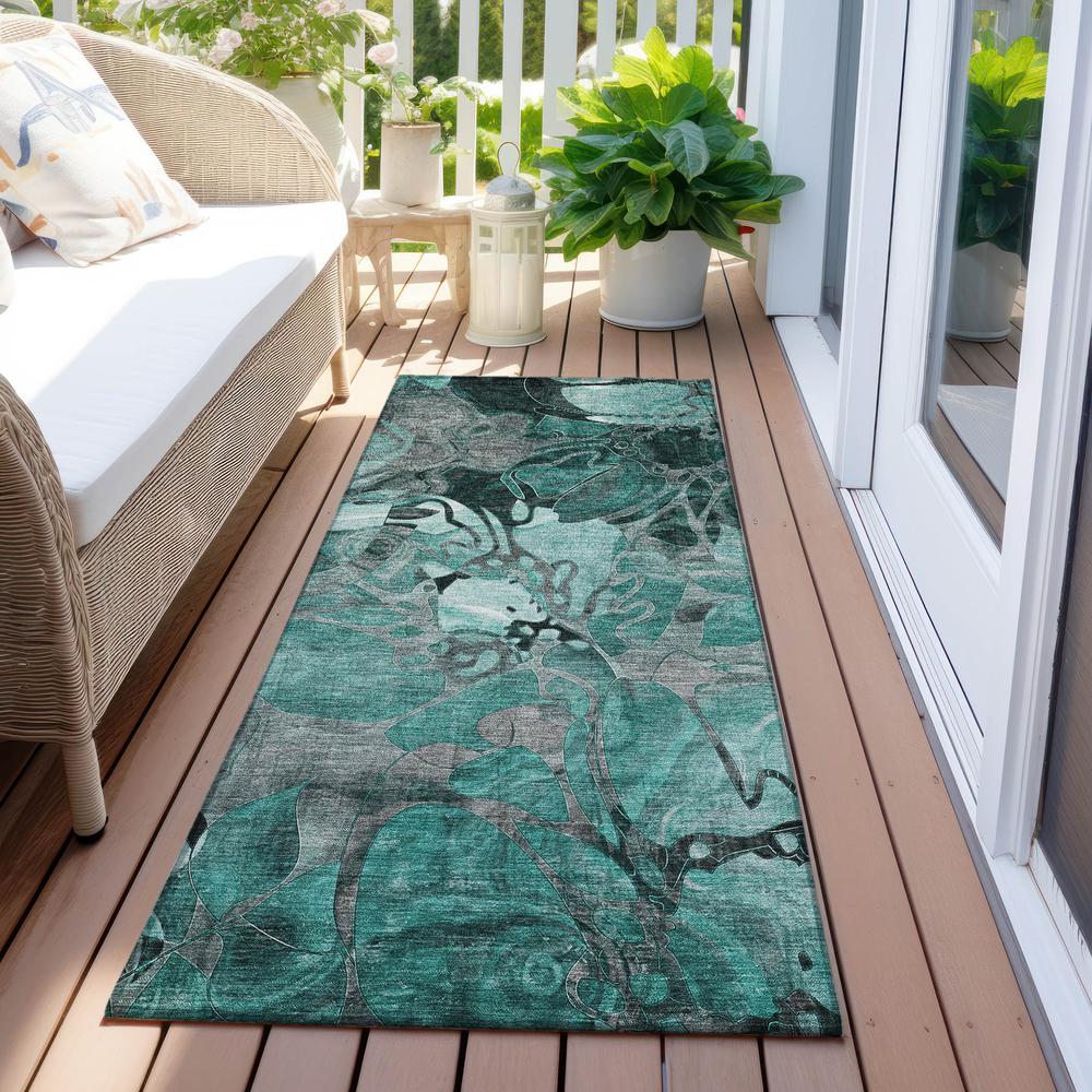Chantille ACN558 Teal 2'3" x 7'6" Rug. Picture 7