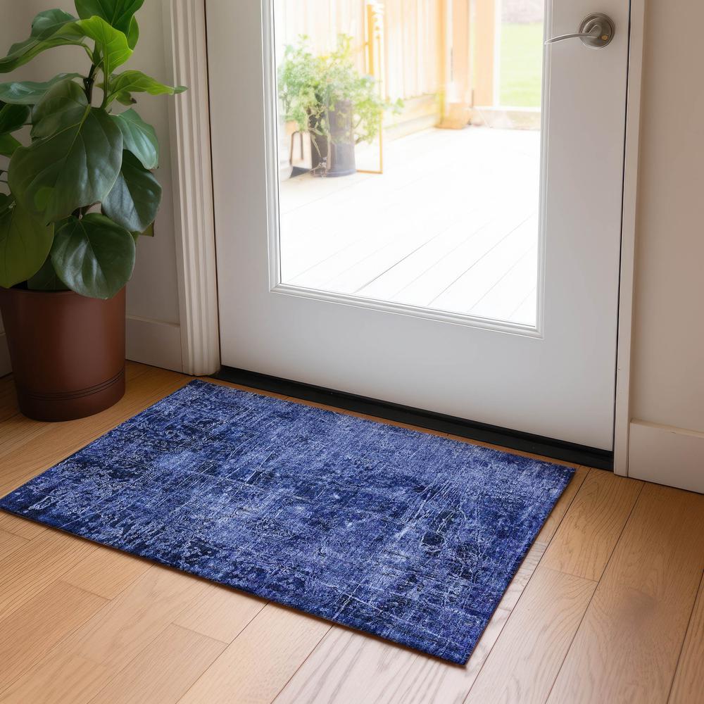 Chantille ACN559 Blue 1'8" x 2'6" Rug. Picture 7