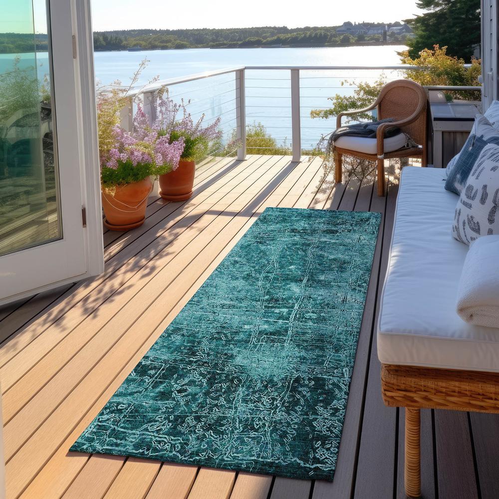 Chantille ACN559 Teal 2'3" x 7'6" Rug. Picture 7