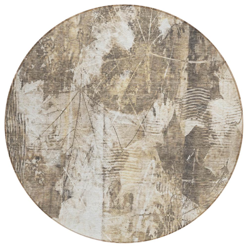 Chantille ACN560 Brown 8' x 8' Rug. Picture 1