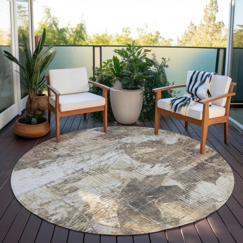 Chantille ACN560 Brown 8' x 8' Rug. Picture 7