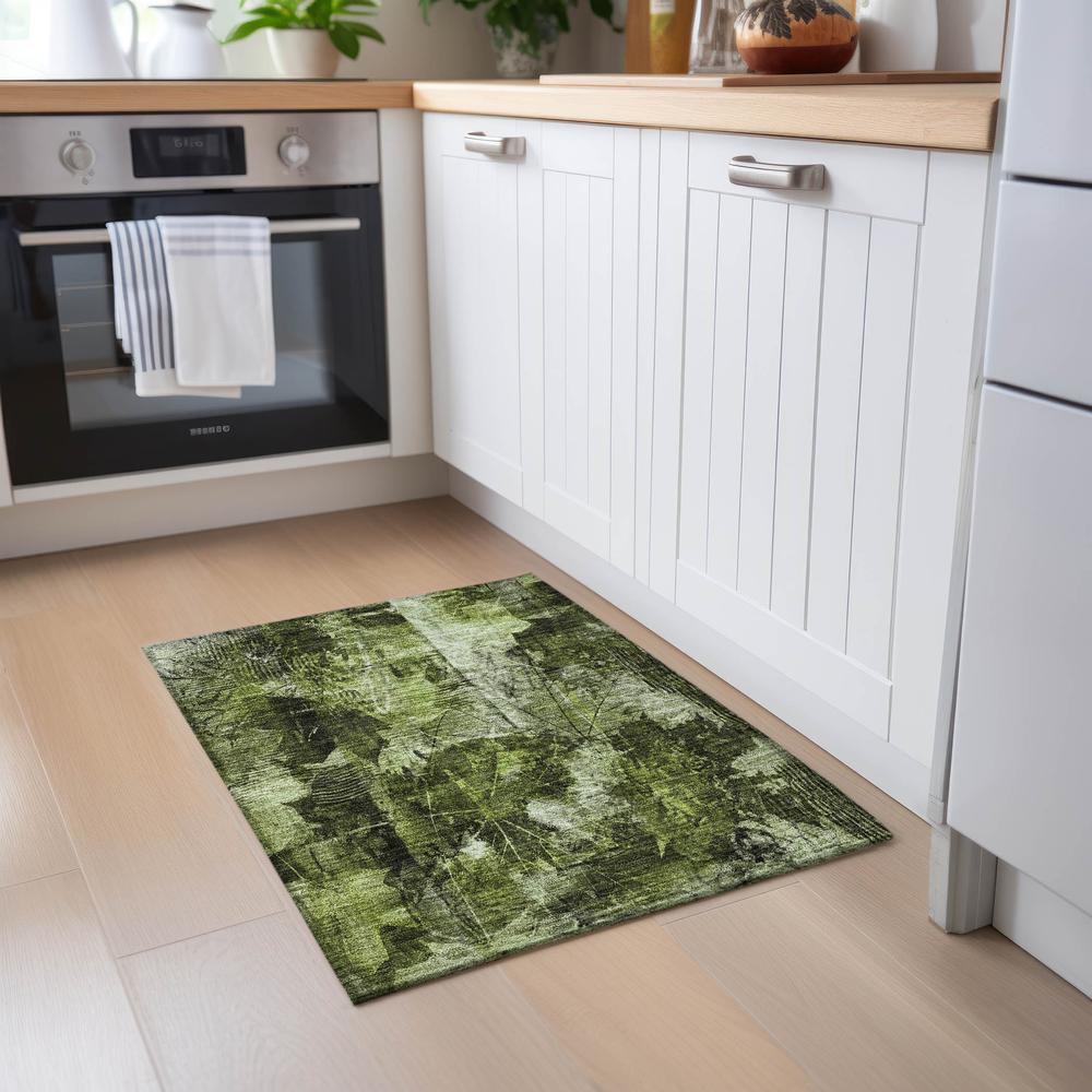 Chantille ACN560 Green 1'8" x 2'6" Rug. Picture 6
