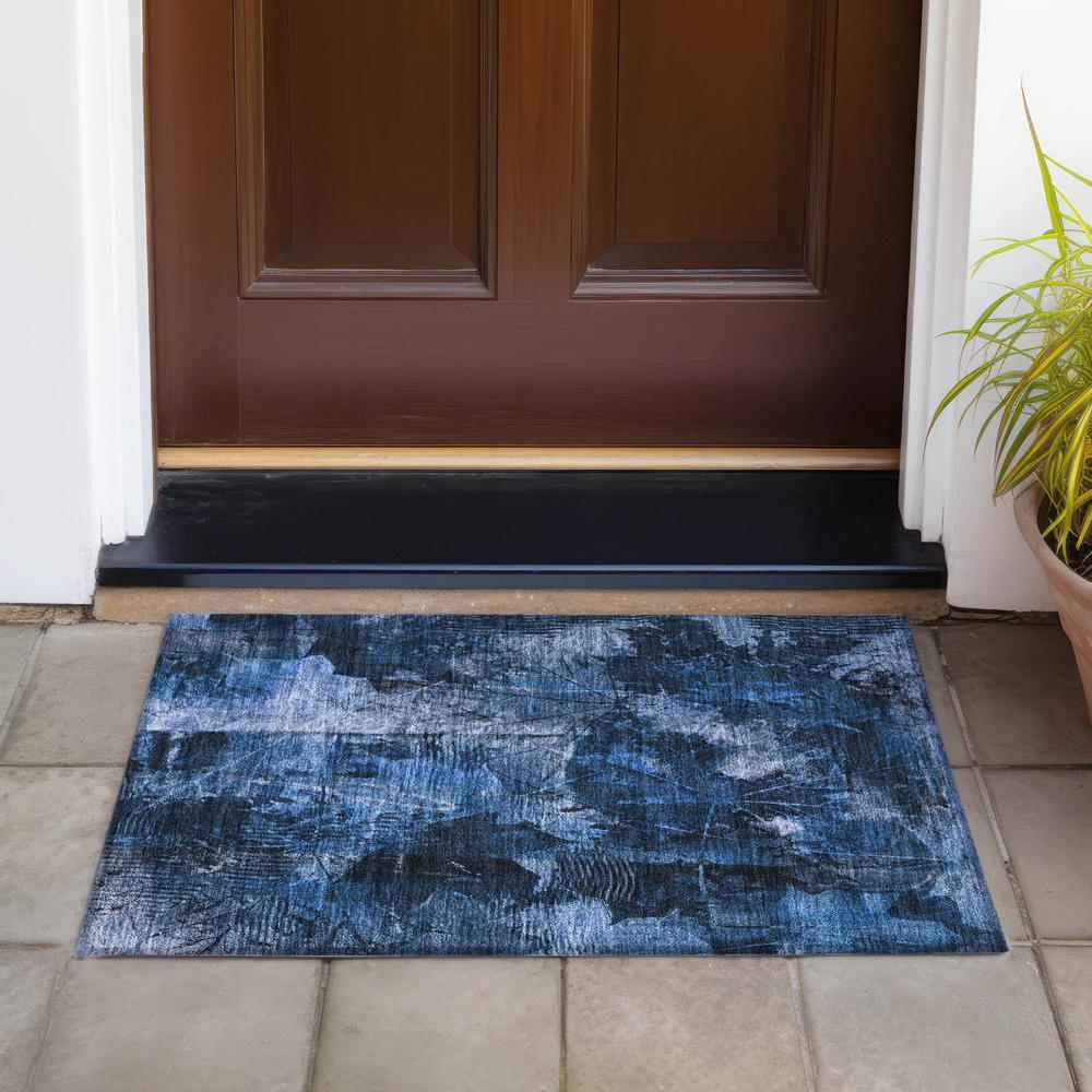 Chantille ACN560 Blue 1'8" x 2'6" Rug. Picture 7