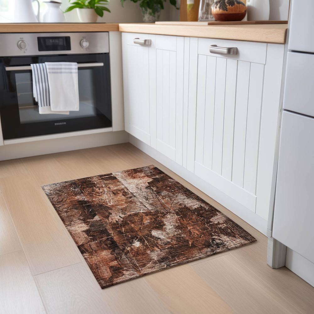Chantille ACN560 Orange 1'8" x 2'6" Rug. Picture 6