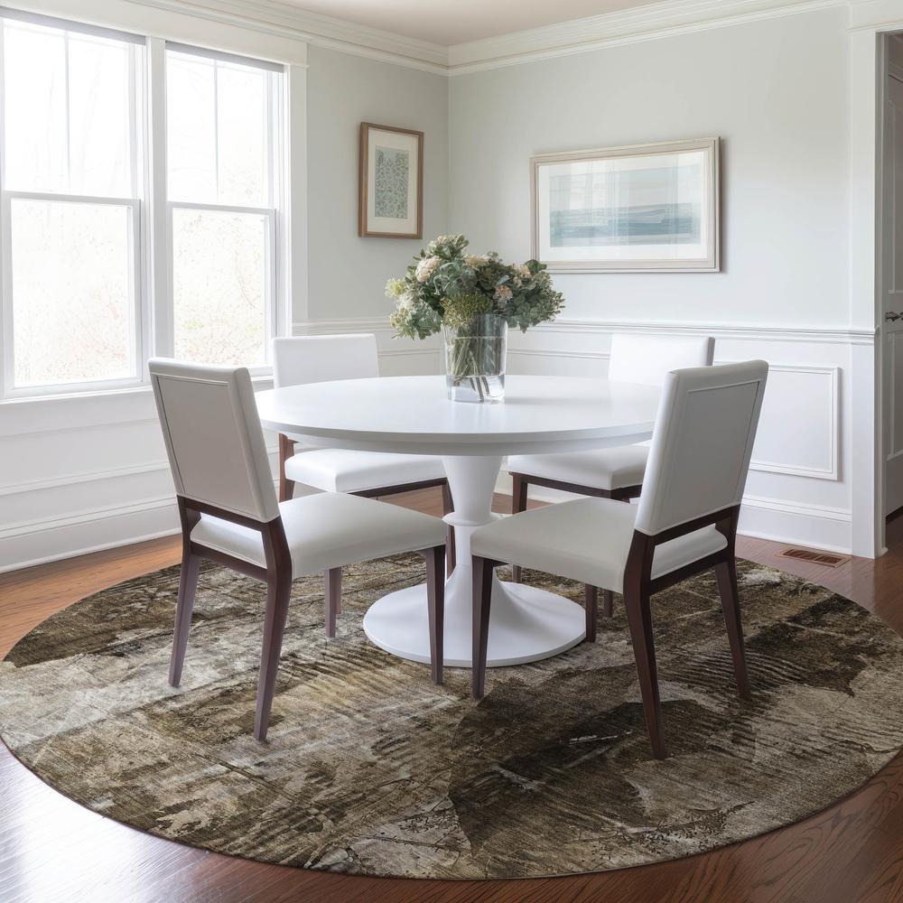 Chantille ACN560 Brown 8' x 8' Rug. Picture 6