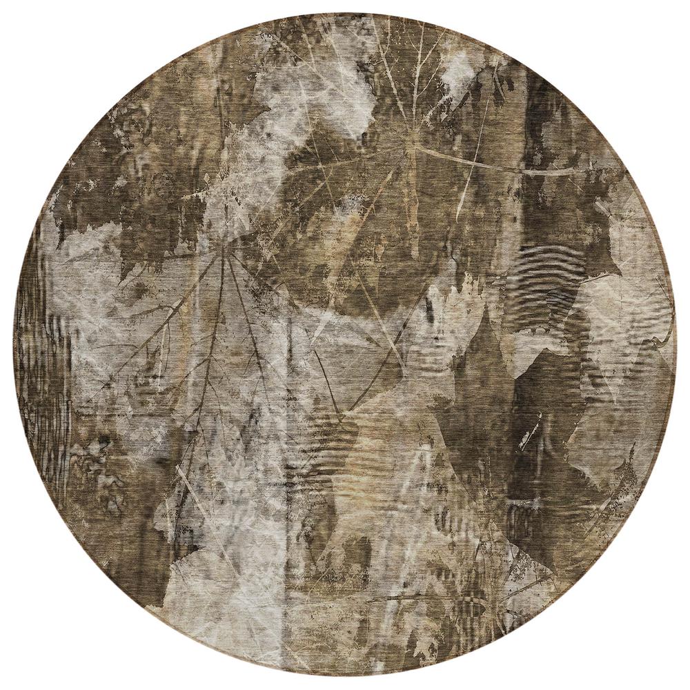 Chantille ACN560 Brown 8' x 8' Rug. Picture 1