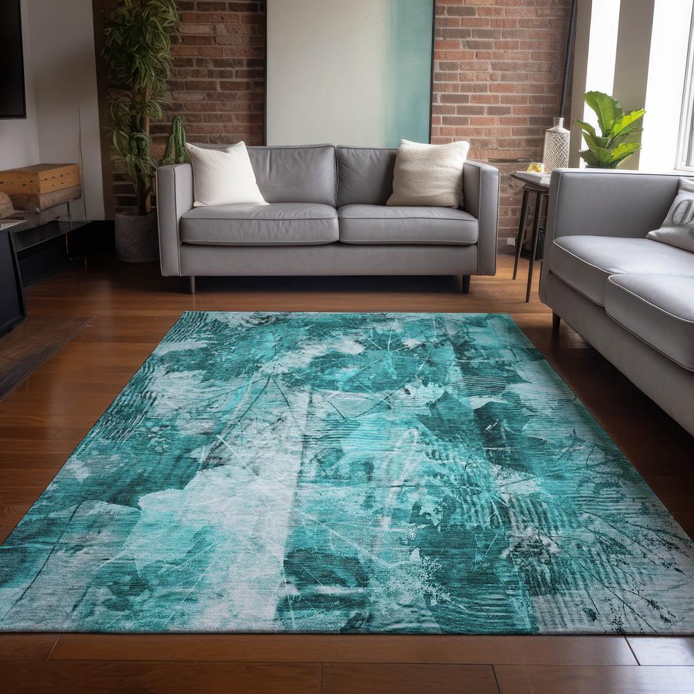 Chantille ACN560 Teal 2'6" x 3'10" Rug. Picture 7