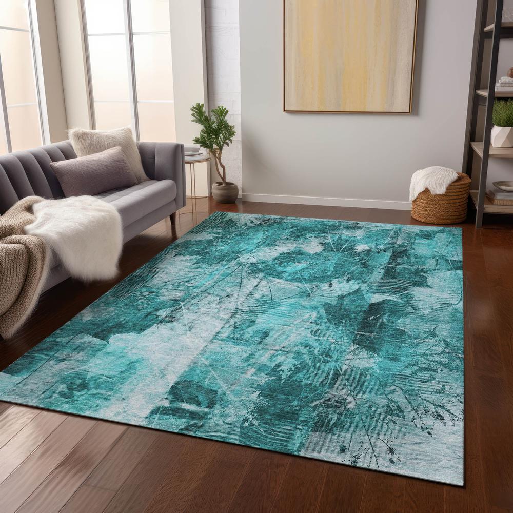 Chantille ACN560 Teal 2'6" x 3'10" Rug. Picture 8