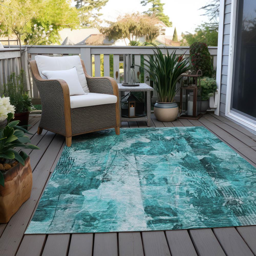 Chantille ACN560 Teal 2'6" x 3'10" Rug. Picture 10